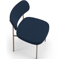 Kit 04 Cadeiras Decorativa Estofada Para Sala De Jantar Melina Base Arena L02 Suede Azul Marinho - Lyam Decor - 5