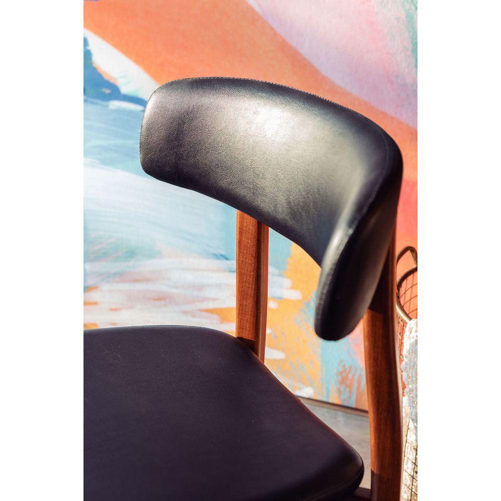 Cadeira Tramontina çairé Ritmo Em Madeira Tauari Com Estofado Preto - 5