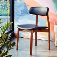 Cadeira Tramontina çairé Ritmo Em Madeira Tauari Com Estofado Preto - 6