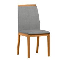 Conjunto Com 2 Cadeiras De Jantar Estofada Fernanda Ypê Linho Cinza Claro Ln02 - 3