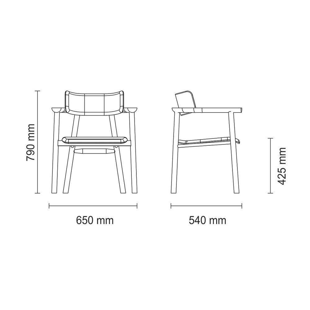 Cadeira Tramontina Maruja Ritmo Em Madeira Tauari Com Estofado Café - 2