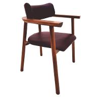 Cadeira Tramontina Maruja Ritmo Em Madeira Tauari Com Estofado Café - 1