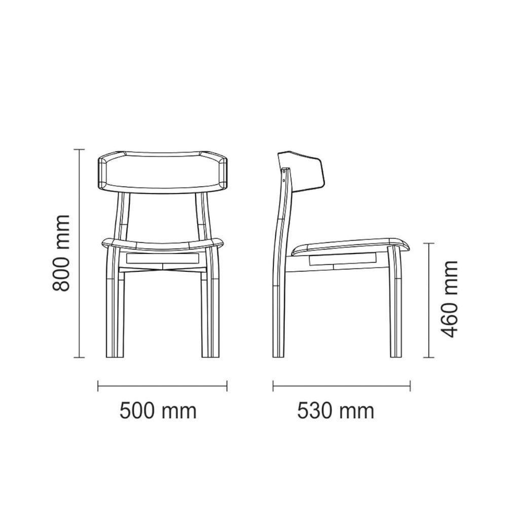 Cadeira Tramontina çairé Ritmo Em Madeira Tauari Com Estofado Bege - 2