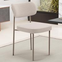 Kit 04 Cadeiras Decorativa Estofada Para Sala De Jantar Melina Base Arena L02 Bouclê Creme - Lyam Decor - 6