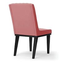 Cadeira Sala De Jantar Base Madeira Preto Kit 10 Sofia Suede D03 - D'rossi Cor Rose - 2