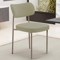 Kit 06 Cadeiras Estofadas Para Sala De Jantar Melina Base Arena L02 Bouclê Oliva - Lyam Decor - 4