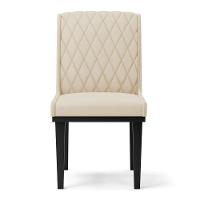 Cadeira Sala De Jantar Base Madeira Preto Kit 10 Sofia Suede D03 - D'rossi Cor Bege