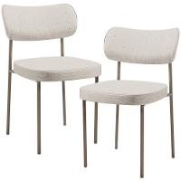 Kit 02 Cadeiras Para Sala De Jantar Melina Base Arena L02 Linho Cru - Lyam Decor - 1