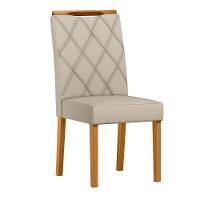 Conjunto Com 2 Cadeiras De Jantar Estofada Sarah Ypê Veludo Nude Ja01 - 3