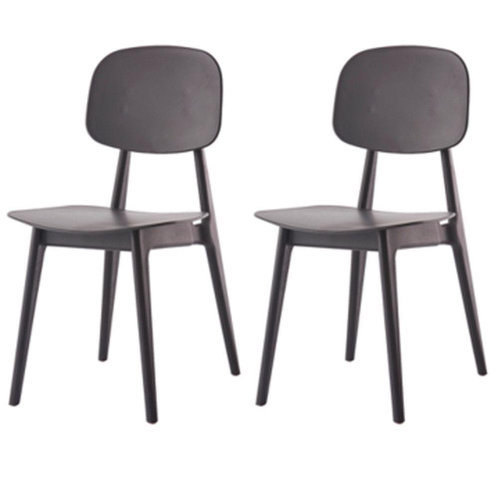 Kit 2 Cadeiras Vegas Com Estrutura Em Polipropileno Fratini Preto - 1