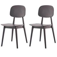 Kit 2 Cadeiras Vegas Com Estrutura Em Polipropileno Fratini Preto - 1