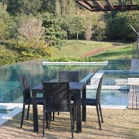 Kit com 4 Cadeiras Ibiza Estrutura Em Polipropileno Fratini Preto - 5