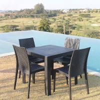 Kit com 4 Cadeiras Ibiza Estrutura Em Polipropileno Fratini Preto - 7