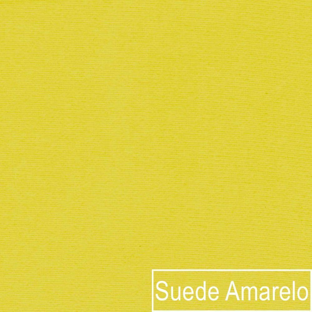 Divã Recamier Curvo Luna 160cm Lado Esquerdo Suede - Doce Sonho Móveis Cor Amarelo - 7