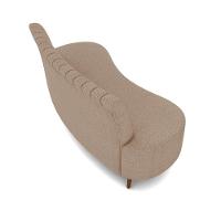 Sofá 2 Lugares Living 135cm Pé Palito Maraú Bouclê K01 - D'rossi Cor Creme - 3