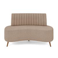 Sofá 2 Lugares Living 135cm Pé Palito Maraú Bouclê K01 - D'rossi Cor Creme - 5