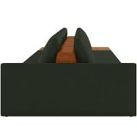 Sofá Ilha Modular Para Sala 392cm Com Puff Dublin K01 Veludo Verde Sintético Caramelo - Lyam Decor