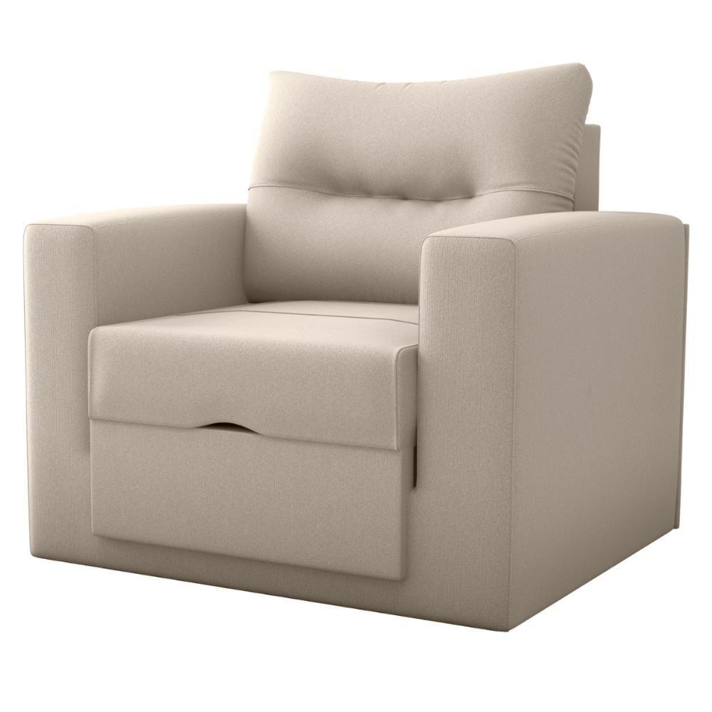 Sofá Cama Para Sala De Estar Landon Suede Bege - 2