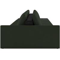 Sofá Ilha Modular Para Sala 432cm Com Puff Dublin K01 Veludo Verde E Sintético Preto - Lyam Decor - 6