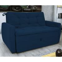 Sofá Cama Para Sala De Estar Dingle Suede Azul - 1