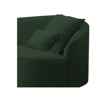 Divã Recamier Curvo Sala De Estar Recepção Lado Esquerdo Linho - Doce Sonho Móveis Cor Verde - 6