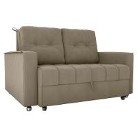 Sofá Cama Para Sala De Estar Cross Veludo Maserati Cappuccino - 4