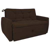 Sofá Cama Para Sala De Estar Dingle Suede Marrom - 2