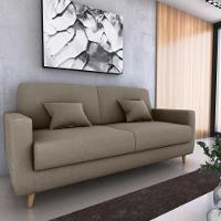 Sofá Cama Emília 2 Lugares 190cm Veludo Capuccino Matrix - 4