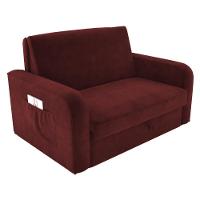 Sofá Cama Com Baú 2 Lugares Numey Veludo Vinho - 4