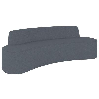 Sofá 2 Lugares Para Sala De Estar Living 150cm Koane D06 Linho Mescla Chumbo Mpozenato