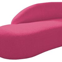 Divã Recamier Curvo Luna 185cm Lado Esquerdo Suede - Doce Sonho Móveis Cor Pink - 2