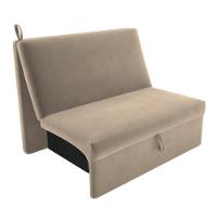 Sofá Cama 2 Lugares Belize Suede Bege - 2