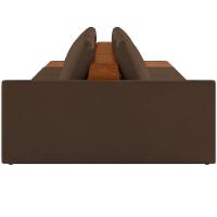 Sofá Ilha Modular Para Sala 342cm Com Puff Dublin K01 Veludo Marrom Sintético Caramelo - Lyam Decor - 6