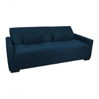 Sofá Cama Lavínia 3 Lugares Suede Azul Matrix