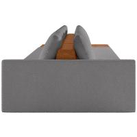 Sofá Ilha Modular Para Sala 392cm Com Puff Dublin K01 Bouclê Cinza Sintético Caramelo - Lyam Decor - 2