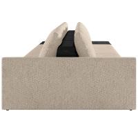 Sofá Ilha Modular Para Sala 432cm Com Puff Dublin K01 Linho Bege E Sintético Preto - Lyam Decor - 2