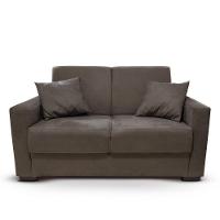 Sofá 2 Lugares Sala De Estar Recepção Suede Cecilia Marrom Escuro - 5