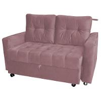 Sofá Cama Para Sala De Estar Remy Veludo Turkey Rosa - 2