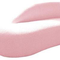 Divã Recamier Curvo Luna 185cm Lado Esquerdo Suede - Doce Sonho Móveis Cor Rosa Bebê - 2