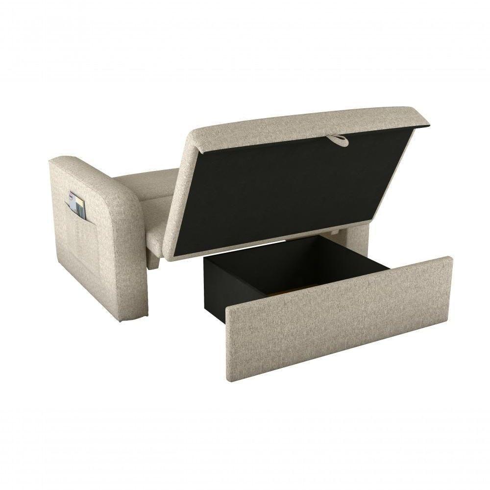 Sofá Cama Daiane 2 Lugares Com Baú Boucle Millenium Matrix - 2