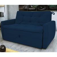 Sofá Cama Para Sala De Estar Hiro Suede Azul - 1