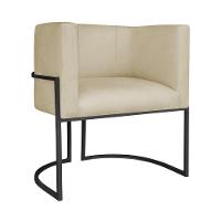 Kit Divã Luna 140cm Lado Esquerdo E 02 Poltronas Base De Ferro Preto Suede Cor Bege - 2