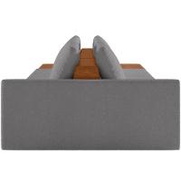 Sofá Ilha Modular Para Sala 342cm Com Puff Dublin K01 Bouclê Cinza Sintético Caramelo - Lyam Decor - 2