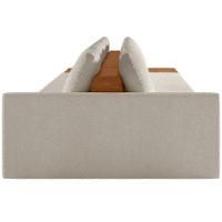 Sofá Ilha Modular Para Sala 392cm Com Puff Dublin K01 Bouclê Creme Sintético Caramelo - Lyam Decor - 2