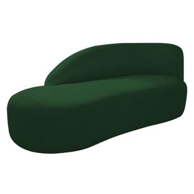 Divã Recamier Curvo Luna 160cm Lado Esquerdo Suede - Doce Sonho Móveis Cor Verde