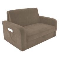 Sofá Cama Com Baú 2 Lugares Numey Veludo Cappuccino - 2