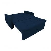 Sofá Cama Meg 2 Lugares Suede Azul Matrix - 2