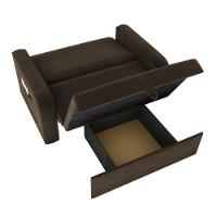 Sofá Cama Com Baú 2 Lugares Numey Suede Cappuccino - 3