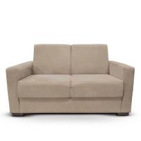 Sofá 2 Lugares Sala De Estar Recepção Suede Vitória Bege Claro - 1