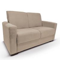 Sofá 2 Lugares Sala De Estar Recepção Suede Vitória Bege Claro - 2